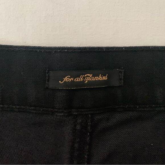 7 For All Mankind women's size 30 Black Flare Denim Jeans - Picture 3 of 13